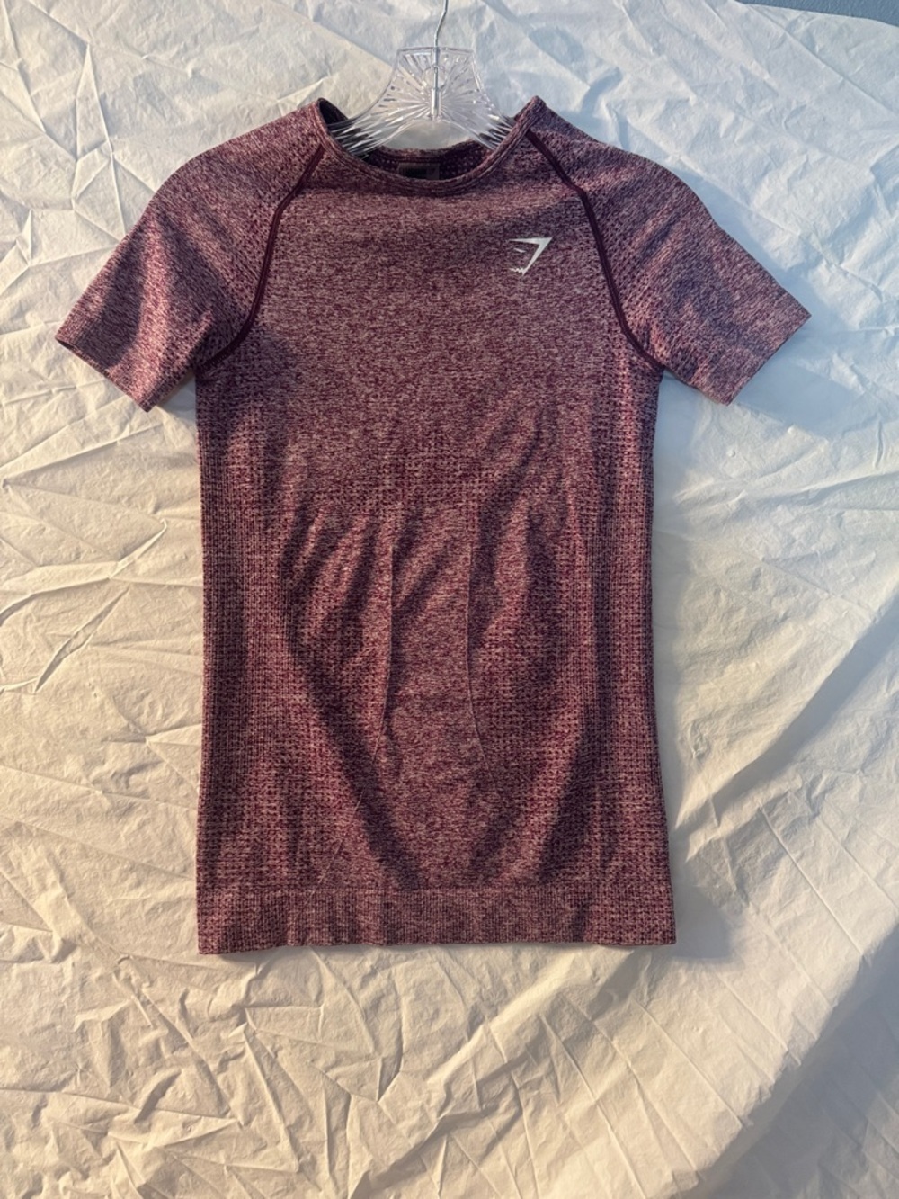 Gymshark Womens Short Sleeve Seamless Tee - Maroon Heather